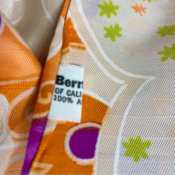 70s Mod Floral Long Scarf - Picture 3 of 4